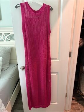 a new day Bright Fuchsia Sleeveless Knit Maxi Dress